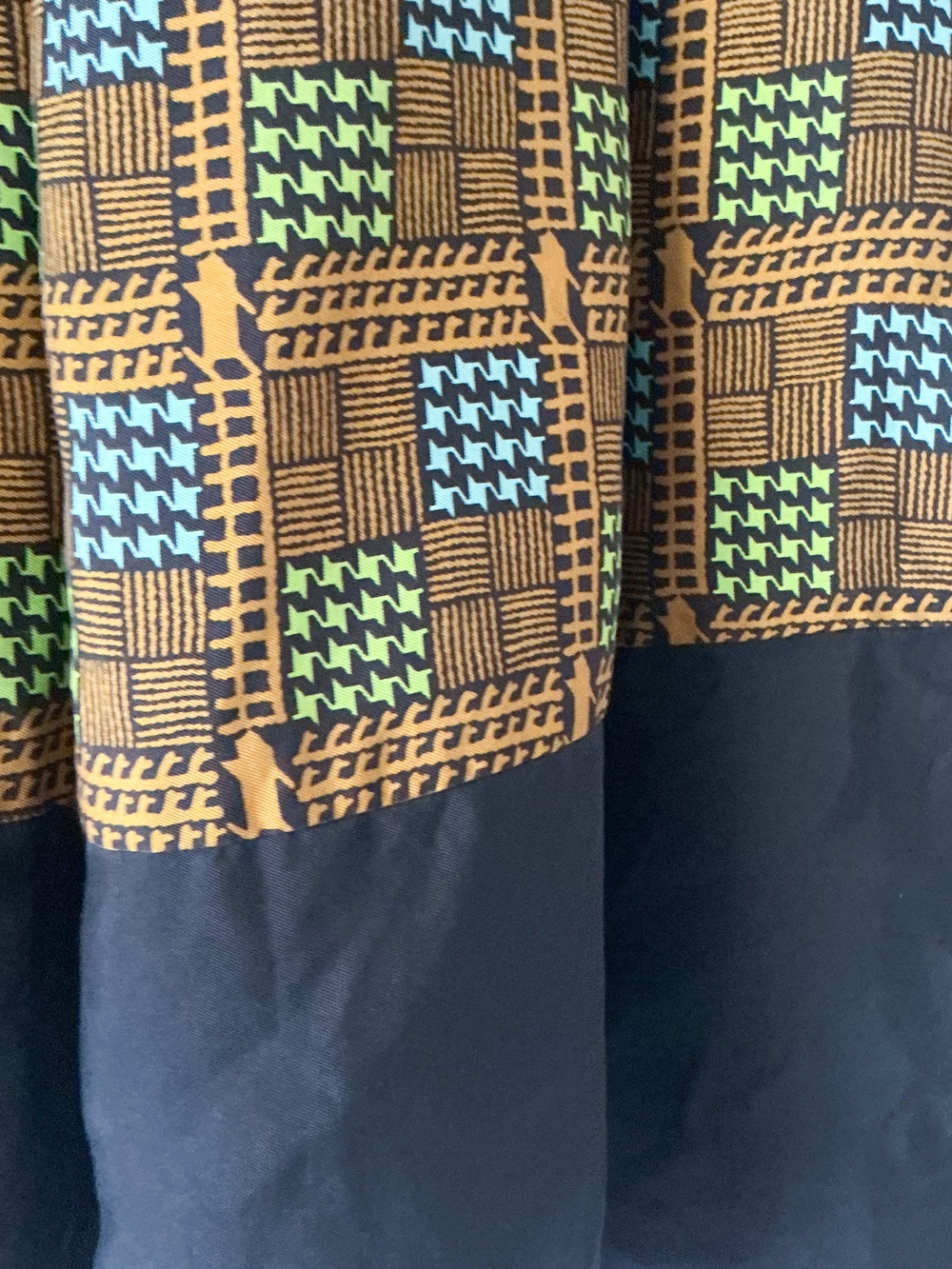 Girls From Savoy Anthropologie Silk Geometric Print Fit & Flare Dress Size 4P - Picture 5 of 9